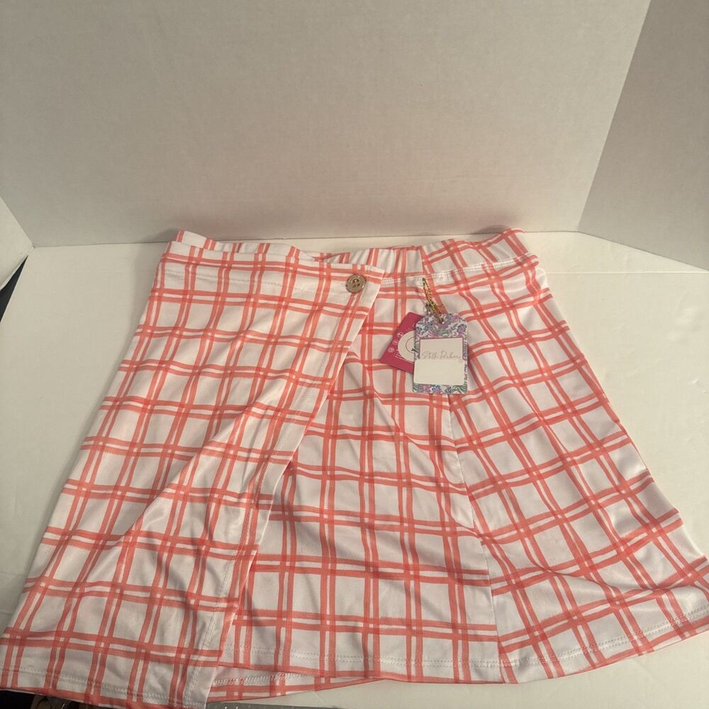 Stella Parker Sport Pull-On Skort Size Medium Window Pane Plaid UPF 50+